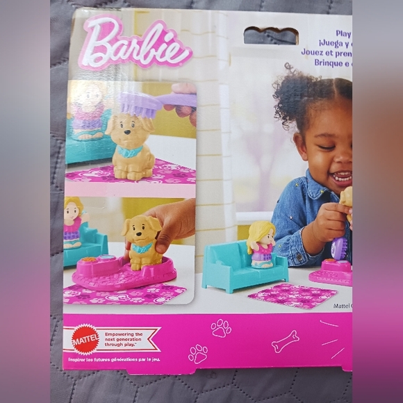 Fisher Price BARBIE, Little People Barbie Pet Sitter Dog Playset Toy Figures New - Picture 7 of 8